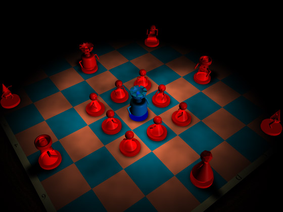 Bild mit dem Titel Schachbrett mit Schachfiguren