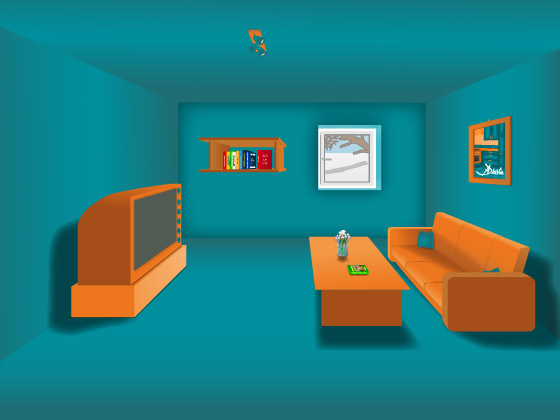 Bild mit dem Titel Wohnzimmer als Vektorgrafik