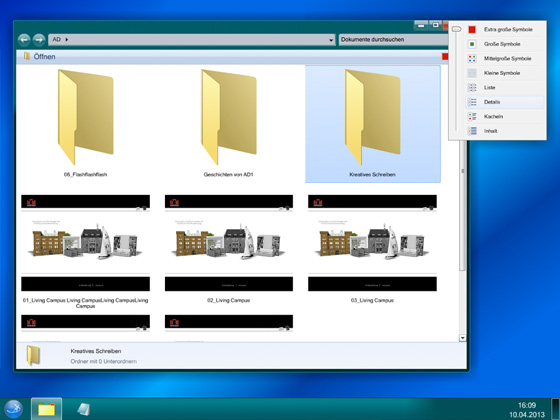 Bild mit dem Titel Windows 7 in Flash