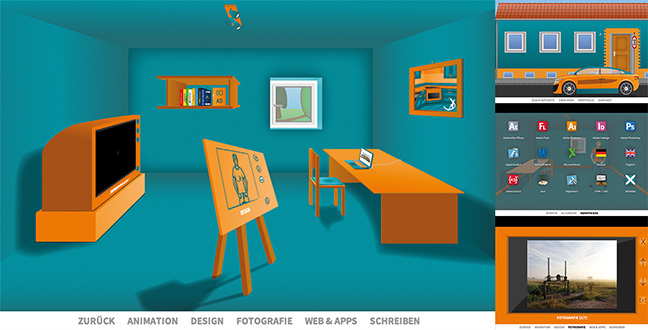 Screenshot of another portfolio design page